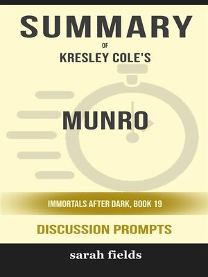cover image of Summary of Munro by Kresley Cole --Discussion Prompts
